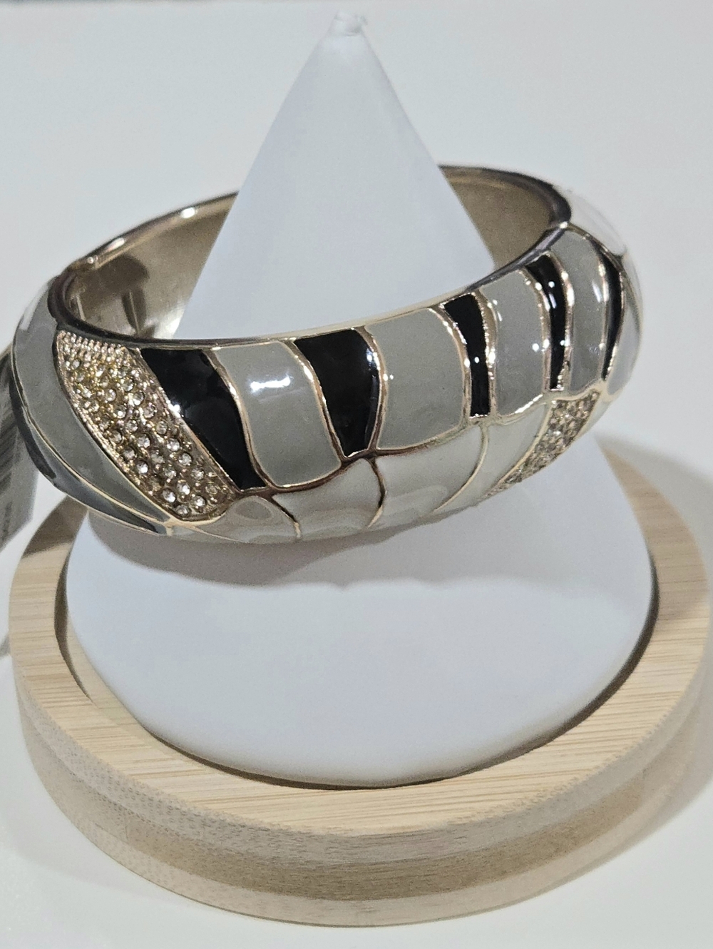 Nordstrom Sequin‎ NYC Art Deco Grand Central Crystals & Enamel Mosaic Bangle NWT